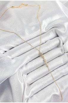 Pirinç Zirkon Taşlı Sıralı Yıldız Figürlü Y Model Gold Renk Kadın Kolye Pirinç Zirkon Taşlı Sıralı Yıldız Figürlü Y Model Gold Renk Kadın Kolye