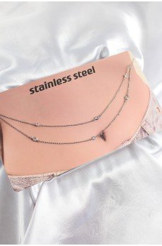 316L Çelik Zirkon Taşlı Damla Model Gümüş Renk Göbek Bel Zinciri 316L Çelik Zirkon Taşlı Damla Model Gümüş Renk Göbek Bel Zinciri