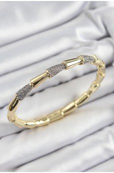 Pirinç Zirkon Taşlı Kemik Model Gold Renk Vip Kadın Bileklik Pirinç Zirkon Taşlı Kemik Model Gold Renk Vip Kadın Bileklik