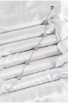 316L Çelik Yonca Model Gümüş Renk Kadın Bileklik 316L Çelik Yonca Model Gümüş Renk Kadın Bileklik