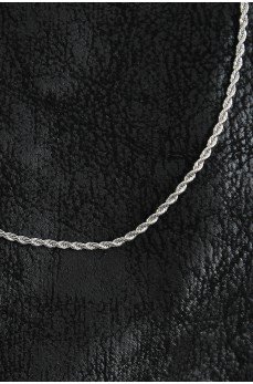 316L Çelik Halat Zincir Model Gümüş Renk Erkek Kolye