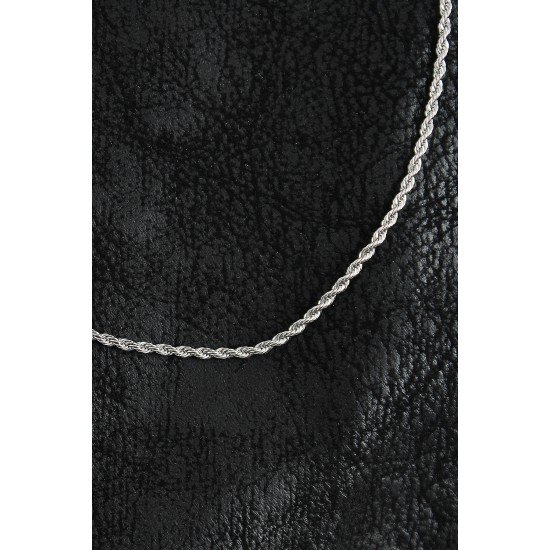 316L Çelik Halat Zincir Model Gümüş Renk Erkek Kolye 316L Çelik Halat Zincir Model Gümüş Renk Erkek Kolye