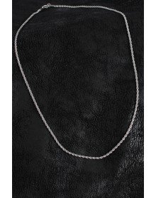 316L Çelik Halat Zincir Model Gümüş Renk Erkek Kolye