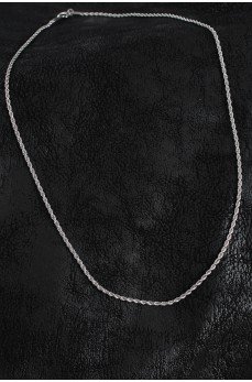 316L Çelik Halat Zincir Model Gümüş Renk Erkek Kolye