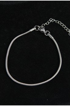 316L Çelik Oval İtalyan Model Gümüş Renk Erkek Bileklik