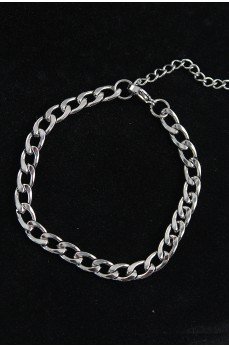 316L Çelik Kalın Klasik Model Gümüş Renk Erkek Bileklik