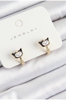 Pirinç Kuromi Model Gold Renk Çocuk Küpe Pirinç Kuromi Model Gold Renk Çocuk Küpe