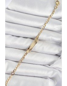 Pirinç Dikdörtgen Model Gold Renk Xuping Bebek Künyesi