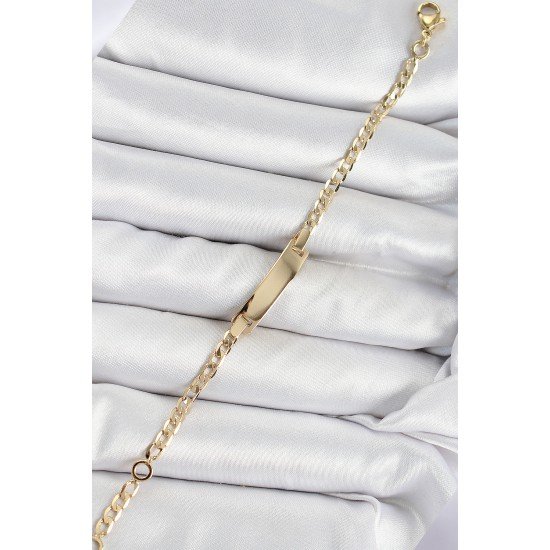 Pirinç Dikdörtgen Model Gold Renk Xuping Bebek Künyesi