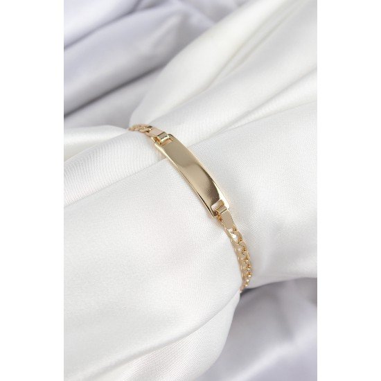 Pirinç Dikdörtgen Model Gold Renk Xuping Bebek Künyesi