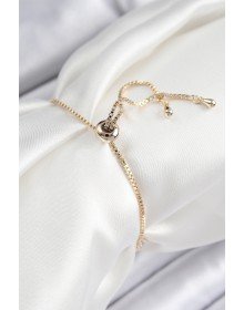 Pirinç Zirkon Taşlı Kuğu Model Gold Renk Asansörlü Kadın Bileklik