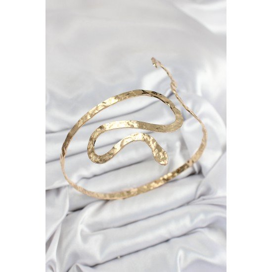 Pirinç Yılan Model Gold Renk Kadın Pazu Bileklik Pirinç Yılan Model Gold Renk Kadın Pazu Bileklik
