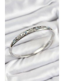 Pirinç Zirkon Taşlı Kelebek Model Gümüş Renk Kadın Kelepçe