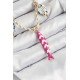 Seramik Motifli Pembe Balık Figürlü Model Krem İp Kadın Kolye