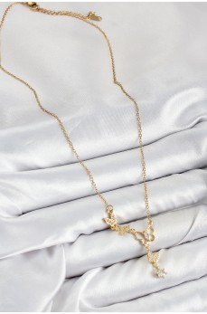 316L Çelik Zirkon Taşlı Kelebek Model Gold Renk Kadın Kolye 316L Çelik Zirkon Taşlı Kelebek Model Gold Renk Kadın Kolye