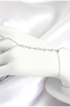 Pirinç Zirkon Taşlı Y Model Gümüş Renk Kadın Şahmeran