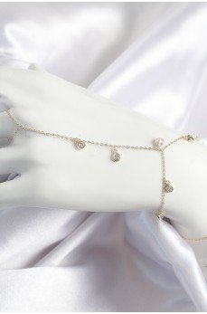 Pirinç Zirkon Taşlı Sallantılı Damla Model Gold Renk Kadın Şahmeran