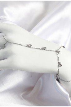 Pirinç Zirkon Taşlı Sallantılı Damla Model Gümüş Renk Kadın Şahmeran