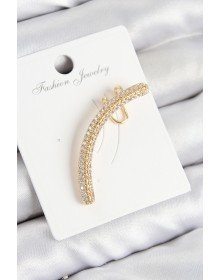 Pirinç Zirkon Taşlı Model Gold Renk Sağ Kıkırdak Küpe