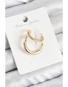 Pirinç Halka Model Gold Renk Sağ Kıkırdak Küpe