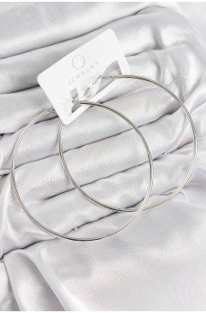 Pirinç Halka Model Gümüş Renk Kadın Küpe