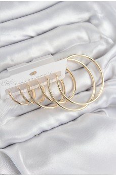 Pirinç Halka Model Gold Renk Kadın Set Küpe Pirinç Halka Model Gold Renk Kadın Set Küpe