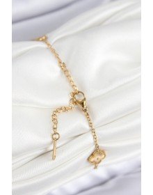 316L Çelik Gold Renk Yonca Kadın Bileklik