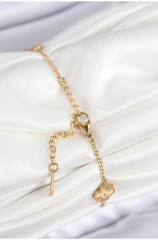 316L Çelik Gold Renk Yonca Kadın Bileklik 316L Çelik Gold Renk Yonca Kadın Bileklik