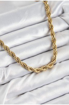 316L Çelik Burgu Model Gold Renk Kadın Kolye