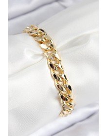 VIP Pirinç Zirkon Taşlı Klasik Zincir Model Gold Renk Kadın Bileklik