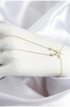 Pirinç Zirkon Taşlı Yıldız Model Gold Renk Şahmeran