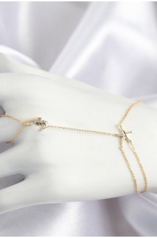 Pirinç Zirkon Taşlı Deniz Atı Ve Yıldız Model Gold Renk Şahmeran