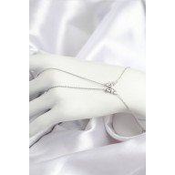 Pirinç Zirkon Taşlı Kelebek Model Gümüş Renk Şahmeran