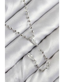 Pirinç Zirkon Taşlı Gümüş Renk Kadın Y Kolye