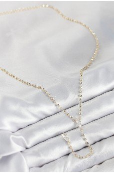 Pirinç Zirkon Taşlı Gold Renk Kadın Y Kolye