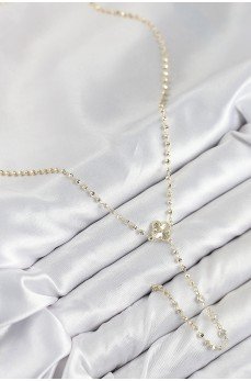 Pirinç Zirkon Taşlı Yonca Model Gold Renk Kadın Y Kolye