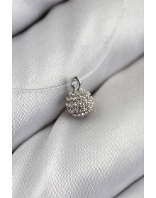 Misineli Topcuk Model Gümüş Renk Hayalet Kolye