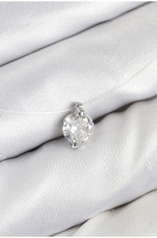 Misineli Zirkon Taşlı Model Gümüş Renk Hayalet Kolye