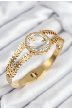 316L Çelik Zirkon Taşlı Çeyrek Takılabilir Gold Renk Kelepçe 316L Çelik Zirkon Taşlı Çeyrek Takılabilir Gold Renk Kelepçe