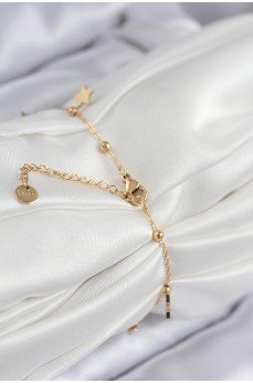 316L Çelik Sıralı Yonca Model Gold Renk Kadın Bileklik 316L Çelik Sıralı Yonca Model Gold Renk Kadın Bileklik