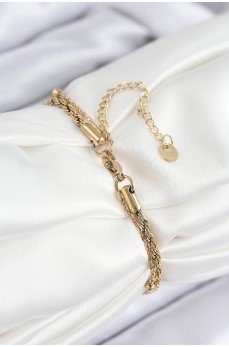 316L Çelik Nazar Boncuk Model Burgu Zincir Gold Renk Kadın Bileklik 316L Çelik Nazar Boncuk Model Burgu Zincir Gold Renk Kadın Bileklik