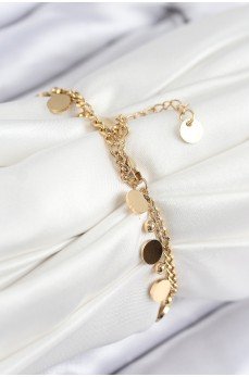 316L Çelik Sıralı Pul Model Gold Renk Kadın Bileklik 316L Çelik Sıralı Pul Model Gold Renk Kadın Bileklik