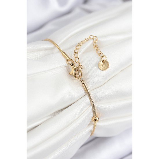 316L Çelik Topcuk Model Gold Renk Kadın Bileklik 316L Çelik Topcuk Model Gold Renk Kadın Bileklik