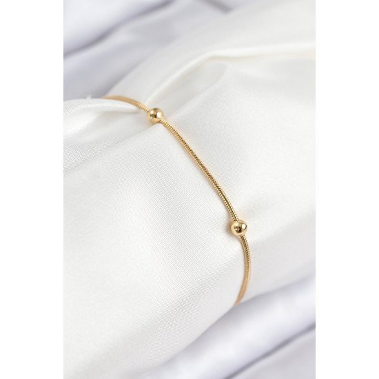 316L Çelik Topcuk Model Gold Renk Kadın Bileklik 316L Çelik Topcuk Model Gold Renk Kadın Bileklik