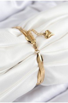 316L Çelik Örgü İtalyan Zincir Model Gold Renk Kadın Bileklik 316L Çelik Örgü İtalyan Zincir Model Gold Renk Kadın Bileklik