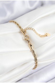 316L Çelik Nazar Boncuğu Detaylı Yaşam Çiçeği Model Gold Renk Kadın Bileklik