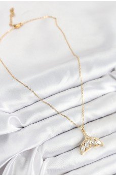 316L Çelik Zirkon Taşlı Balık Kuyruğu Model Gold Renk Kadın Kolye 316L Çelik Zirkon Taşlı Balık Kuyruğu Model Gold Renk Kadın Kolye