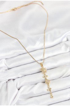 316L Çelik Zirkon Taşlı Güneş Ve Ay Enerji Model Gold Renk Kadın Kolye 316L Çelik Zirkon Taşlı Güneş Ve Ay Enerji Model Gold Renk Kadın Kolye