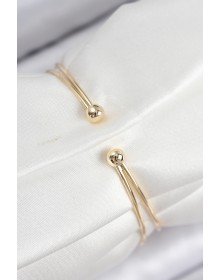 Pirinç Zirkon Taşlı Su Yolu Model Gold Renk Kadın Bileklik