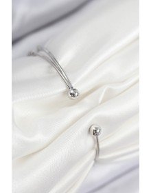 Pirinç Zirkon Taşlı Yıldız Ve İnci Model Gümüş Renk Kadın Bileklik